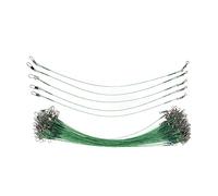 VGEBY Bas de Ligne de Pêche en Fil d'acier avec émerillon, Résistants à la Corrosion et Durables, pour la Pêche en Eau Douce et en Mer, Lot de 100 (25CM)