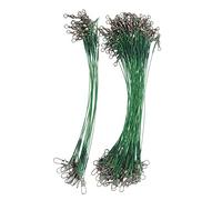 VGEBY Bas de Ligne de Pêche en Fil d'acier avec émerillon, Résistants à la Corrosion et Durables, pour la Pêche en Eau Douce et en Mer, Lot de 100 (15 cm)