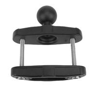 VGEBY Base de Serrage de Poteau carré, Base de Montage en Caoutchouc en Acier Inoxydable en Alliage D'aluminium à Tête Sphérique de 1,5 Pouces, avec Réglage Multi-Angle, pour