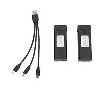 VGEBY Batterie au Lithium 3,7 V 1800 MAh pour Drone, Boîtier en Plastique Léger avec Protection Contre la Surcharge et Câble de Charge, pour Drones Télécommandés F184 S93 L900 A258