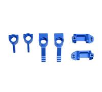 VGEBY Blocs de Direction Avant de Voiture RC, Blocs de roulettes et Kit de Supports D'essieu Arrière, avec Matériau en Alliage D'aluminium et Accessoires de Montage Complets, pour (Blue)