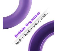 VGEBY Bobbine Support Rubber Organizer pour les Machines à Coudre Élimination des Mains Faciles sans Fil S'adapte à la Bobine en Métal/Plastique (PURPLE)