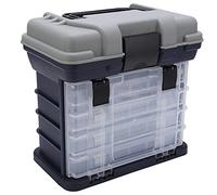 VGEBY Boîte de Matériel de Pêche, Organisateur Portable à 4 Couches avec Séparateurs Réglables, Grande capacité pour Matériel de Pêche et Leurres