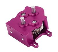 VGEBY Boîte de Vitesses de Voiture RC, Ensemble de Boîtier de Transmission de Moteur à Double Rotor Extérieur avec Plaque de Protection Pom, pour Voiture sur Chenilles RC à échelle (Purple)