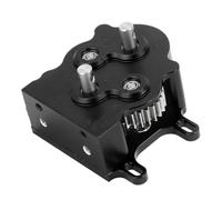VGEBY Boîte de Vitesses de Voiture RC, Ensemble de Boîtier de Transmission de Moteur à Double Rotor Extérieur avec Plaque de Protection Pom, pour Voiture sur Chenilles RC à échelle (Black)