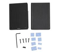 VGEBY Boîtier en Métal pour RasPi 5, Boîtier de Dissipateur Thermique en Alliage D'aluminium, Support Multi-Ports, Boîtier de Protection de Dissipateur Thermique avec 8 Joints de