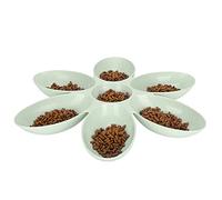 VGEBY Bol d'alimentation pour Chat avec 6 Grilles pour Une Bonne Classification, Bol de Nourriture et d'eau pour Chats, Conception Ronde Brillante, Diamètre du de 4 Pouces, pour Animaux de Compagnie