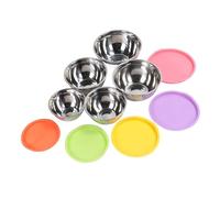 VGEBY Bols à Mélanger Emboîtables en Acier Inoxydable, avec Couvercles, pour la Cuisson, la Préparation des Aliments, 5 Pièces