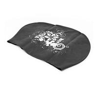 VGEBY Bonnet de Bain en Silicone profilé, élastique Durable pour Cheveux Courts et Longs pour Hommes, Femmes et Enfants, Design Antidérapant, Matériau de qualité Professionnelle (Black)