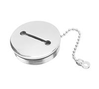 VGEBY Bouchon de Réservoir de Carburant de Bateau, Bouchon de Remplissage de Pont de Remplacement de Bouchon de Réservoir de Gaz Marin en Acier Inoxydable avec Chaîne pour Bateaux, (50MM) Le Navire