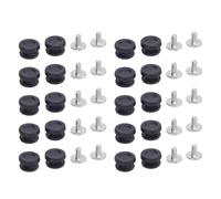 VGEBY Boucle de Lacet de Chaussure Rivet Kit de Réparation de Crochet de Botte en Laiton 20 Jeux avec Vis Boucles 9 X 5 Mm pour Randonnée Escalade Bottes en Cuir Réparation de Chaussures et (BLACK)