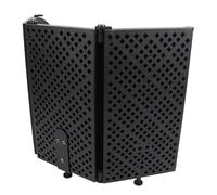 VGEBY Bouclier D'isolation de Microphone Pliable à 3 Panneaux Bouclier Sonore de Micro de Studio avec Support en Métal et Filtre Anti-pop pour L'enregistrement de la Diffusion de Chant