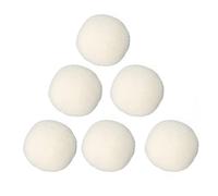 VGEBY Boules de Laine Premium pour le Temps de Séchage Raccourci et le Courant Statique Réduit dans la Buanderie, Paquet de 6 Boules de Séchage en Laine (4 cm)