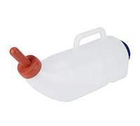 VGEBY Bouteille de Lait de Veau de 4 L avec Poignée et Tétine Amovible pour une Alimentation Facile dans les Fermes Bovines, Matériau en Plastique et en Caoutchouc Sûr, Approvisionnement Idéal pour le