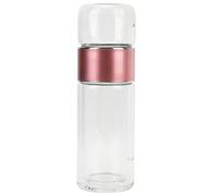 VGEBY Bouteille D'eau en Verre à Double Paroi avec Design Portable pour les Amateurs de thé et de café - Verre à Haute Teneur en Borosilicate, 1 unité