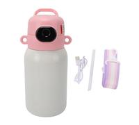 VGEBY Bouteille D'eau Isolée pour Enfants, 500 Ml en Acier Inoxydable, Déverrouillage par Empreinte Digitale avec Charge Magnétique, Autonomie de 60 Jours pour les Sports Scolaires et