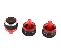 VGEBY Boutons de Commutateur de Commande de Climatisation de Voiture en Alliage d'aluminium et ABS, Ensemble de 3 Boutons de Climatisation Antidérapants Mats, Design Brillant pour 206 206 Plus 207
