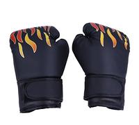 VGEBY Boxe Thai Enfants de Muay en PU Anti-Choc pour Entraînement pour Filles Garçons 7 à 13 Ans (Couleur : Noir)