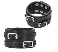 VGEBY Bracelet Manchette en Cuir Large Souple et Durable, Bracelet Punk Réglable pour les Créateurs de Tendances