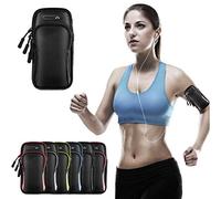 VGEBY Brassard de Sport, Support Universel pour Téléphone de Course à Pied, en Nylon Imperméable avec Sangle Ajustable, Compatible avec Les et de Moins de 6,5 Pouces, Idéal pour la (Black)