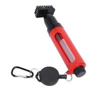VGEBY Brosse de Club de Golf, Poils en Nylon, Type Presse, Nettoyeur par Pulvérisation d'eau avec Rétractable pour Le Nettoyage de la Tête du Club (Rouge)