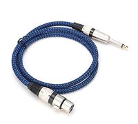 VGEBY Câble 6,5 TS, Câble Audio en Cuivre sans Oxygène avec Blindage Double Couche pour Mixeur, Microphone, Guitare, qualité Sonore Haute fidélité, Diamètre de Fil 6,5 Mm (1m/3.3ft)