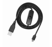 VGEBY Câble d'alimentation Micro USB avec Interrupteur Marche/arrêt, Câble de Charge de 1 M pour Interfaces USB A M et Micro 5P, Idéal pour Les Modules