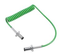 VGEBY Câble de Remorque, Cordon de Remorque enroulé à 7 Voies 15 Pieds, ABS PU Cuivre Alliage de Zinc, Fil d'alimentation SAE J560 7P 24 V pour Semi-camions, Tracteurs, Camping-car, Signal de Frein