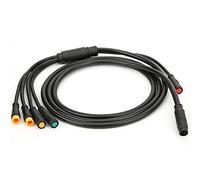 VGEBY Câble de vélo électrique, 1 à 5 pour vélo électrique, câble étanche intégré avec fonction d'éclairage pour contrôleur étanche