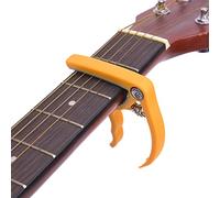 VGEBY Capodastre de Guitare, Dissolvant de Broches de Pont pour ukulélé Basse de Guitare 4 à 6 Cordes, avec Conception Légère à Haute Résistance, Petite Taille Facile à Transporter (K74 jaune)