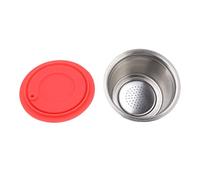 VGEBY Capsules de Dosettes de café en Acier Inoxydable avec des Caractéristiques Respectueuses de L'environnement pour une Infusion Pratique dans Votre Cuisine (rouge)