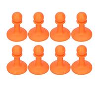 VGEBY Capuchons de Support de Poteau de Tente, Protection Anti-tonnerre | TPR+antistatique Isolant, S'adapte aux Poteaux de 6 Mm, Empêche L'effondrement Sous le Vent, 8 Pièces, Pour Camping Orange