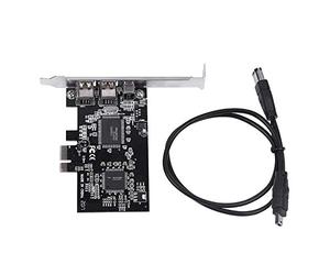VGEBY Carte Contrôleur PCI-E FireWire 1394a, Fonctionne avec Les Appareils FireWire 800 et 1394a, Prend en Charge Plusieurs Appareils Hautes Performances