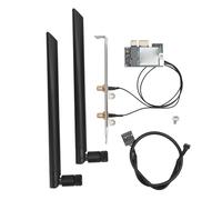 VGEBY Carte Réseau 5G, Carte Réseau de Bureau sans Fil Double Bande 2,4 G 5G 867 Mbps Plug and Play Carte Adaptateur WiFi PCIe Adaptée pour Win 7, pour Win 8, pour Le Système (Antenne