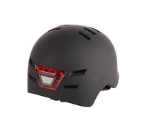VGEBY Casque de Vélo avec Lumière de Chargement USB, Casque de Cyclisme PC EPS Taille M 54 à 57 Cm avec Lumière Blanche Avant Modes d'avertissement Arrière 12 Aérations pour Vélo Scooter (Black #38)