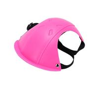 VGEBY Casque pour Chien Réglable en ABS avec Doublure en éponge, Trous d'oreille, Mentonnière Sécurisée, Taille L pour Grands Chiens, Moto, Vélo, Course à Pied, Protection de la Tête (Rose Rouge)