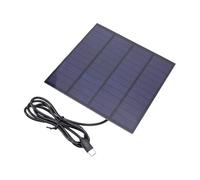 VGEBY Chargeur de Panneau Solaire Pet Polysilicium Chargeur de Batterie Solaire 5W 12V Type C Panneau de Charge Compact pour Camping Randonnée Caméra Extérieure Téléphone Lumière Ventilateur