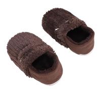 VGEBY Chaussures Chauffantes, Chaussures Chauffantes USB en Peluche avec Réglages de Température Réglables, Chaudes pour Une Utilisation Intérieure et Extérieure (Café)