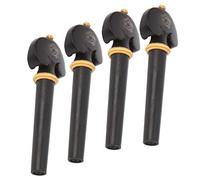 VGEBY Chevilles de Violon en ébène, 4 Pièces Sculptées à la Main Motif | Bois D'ébène Artisanal, Rotation Douce et Antidérapante, pour Violon 4/4 et Violoncelle, 2,6 X 0,3 Pouces pièce.