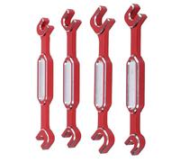 VGEBY Clé à Tendeur RC 4 Pièces, Outil de Réparation de Voiture RC en Alliage D'aluminium avec Tailles 3.0 3.2 .5 .7 4.0 5.0 6.0mm pour L'entretien des Modèles (Rouge)