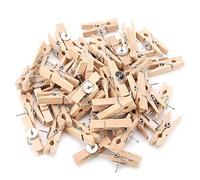 VGEBY Clips de Cadre Photographique avec Supports en Bois, 50 Pièces, Petites épingles, Décoration D'artisanat Mignon pour Accrocher un écran Mural