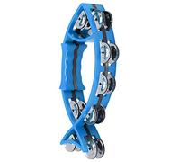 VGEBY Cloche de Tambourin à Main à Rythme Musical, Tambourins à Double Rangée en Forme de Poisson Lisse pour Enfants (BLUE)