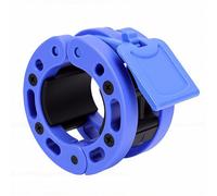 VGEBY Collier D'haltères, Pince de Collier D'haltères de 50 Mm, Pince de Barre de Poids Professionnelle avec Verrouillage à Ressort à Une Main pour L'haltérophilie de 2 Pouces et (Blue)