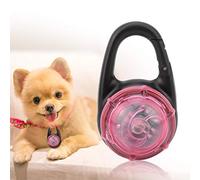 VGEBY Collier Lumineux pour Chien, Pendentif LED pour Animaux de Compagnie, Lumière de sécurité Légère en ABS, Idéal pour la Marche Nocturne et Le Camping (Rose)