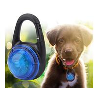 VGEBY Collier Lumineux pour Chien, Pendentif LED pour Animaux de Compagnie, Lumière de sécurité Légère en ABS, Idéal pour la Marche Nocturne et Le Camping (Blue)