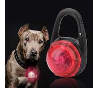 VGEBY Collier Lumineux pour Chien, Pendentif LED pour Animaux de Compagnie, Lumière de sécurité Légère en ABS, Idéal pour la Marche Nocturne et Le Camping (Rouge)