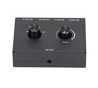 VGEBY Commutateur 4 Voies, Boîtier de Sélection en Alliage d'aluminium avec Une Touche Muette pour écouteurs et Haut-parleurs, Parfait pour Les Utilisateurs de Téléphones Portables PC