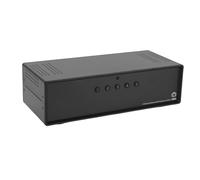 VGEBY Commutateur équilibré XLR, Boîtier de Sélection Audio 5 en 1 avec Télécommande, Connecteurs Plaqués or, pour Audiophiles en Configuration Studio Live
