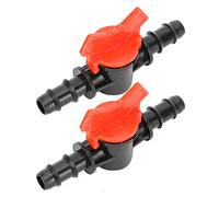 VGEBY Contrôleur de Débit d'eau D'Aquarium, Vanne de Régulation Réglable pour Aquarium 10mm 14mm, Plastique Rouge Noir, Paquet de 2 (10mm)