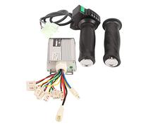 VGEBY Contrôleur et Accélérateur, Contrôleur brossé, Poignée D'accélérateur à 4 Vitesses, Coque en Alliage D'aluminium, Poignée en Caoutchouc 36 V 1000 W pour Vélo électrique